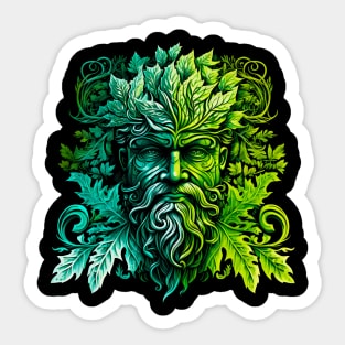 Jack Of The Wood Traditional Pagan Celtic Greenman Sticker